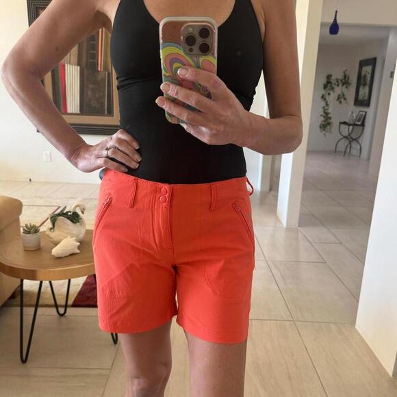 Merrell Women's Select-wick Orange Outdoor  Shorts - Size 6 - Picture 1 of 9